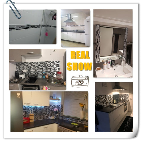 Image of Adhesive Tile Backsplash Wall Sticker